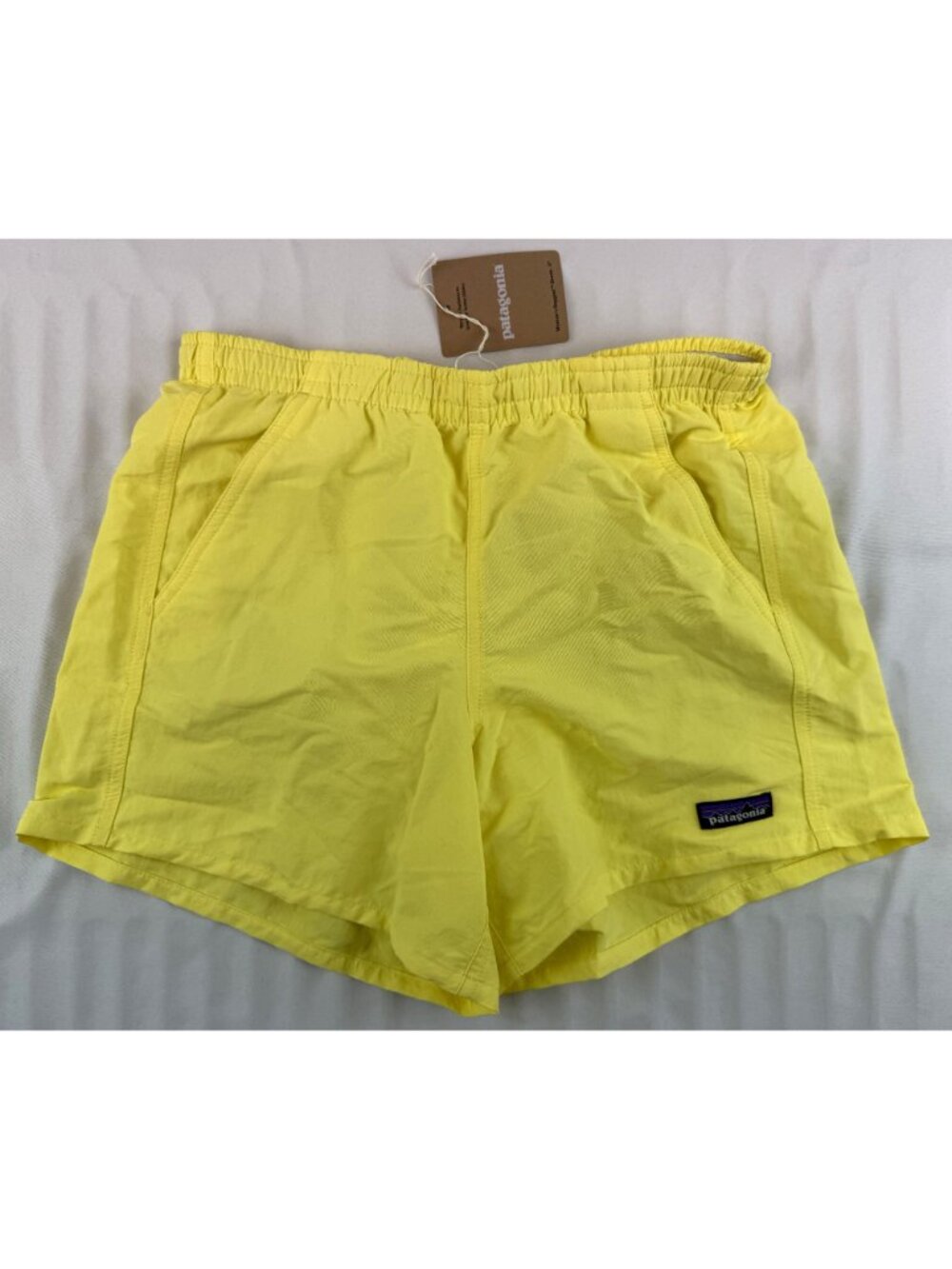 NWT Patagonia Baggies Shorts Women's size XS Pineapple Yellow 5" Pocket Active - Picture 3 of 11
